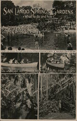 San Lando Springs Garden Postcard