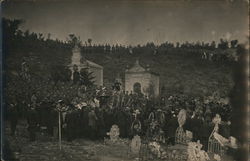 Military Funeral at Cemetery Postcard