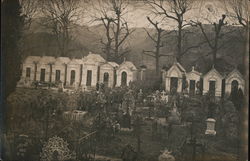 Cemetery (European), Probably WWI Postcard