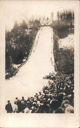 Snow Covered Ski Jump Postcard