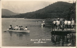 Boating on the Lake, Allen Valley Cowans Gap State Park Postcard