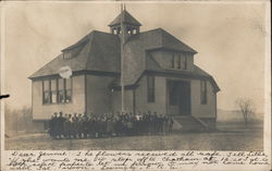 Chatham Center Schoolhouse Building Postcard