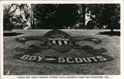 Floral Boy Scout Emblem, Cypress Lawn Memorial Park San Francisco, CA Postcard Postcard Postcard