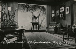 "The Zigfield Window" Will Rogers Ranch Home Postcard