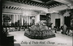Lobby of Drake Hotel Postcard