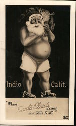 Santa Claus in Swim Suit Indio, CA Postcard Postcard Postcard
