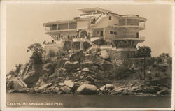 One of the Villas Overlooking the Beach "Caleta" Acapulco, Mexico Postcard Postcard Postcard