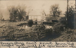 Farm on Pond Postcard