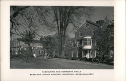 Hasseltine and Denworth Halls, Bradford Junior College Massachusetts Postcard Postcard Postcard