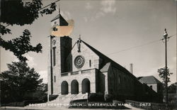 Sacred Heart Church Waterville, ME Postcard Postcard Postcard
