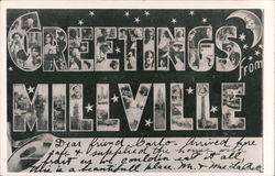 Greetings From Millville Postcard