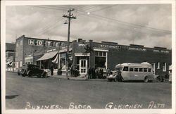 Business Block Gleichen, AB Canada Alberta Postcard Postcard Postcard