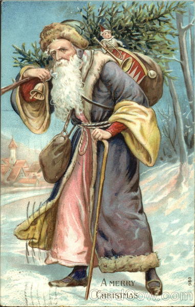 German Santa with Purple Robe Santa Claus