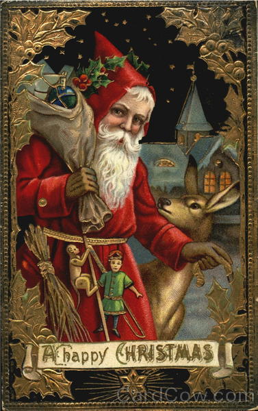 Santa with Cane, Deer Santa Claus