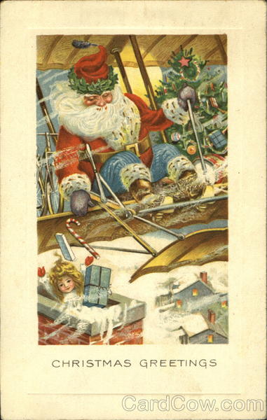 Santa in Airplane Santa Claus