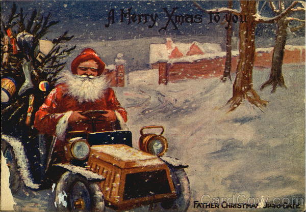 Santa in Car Santa Claus