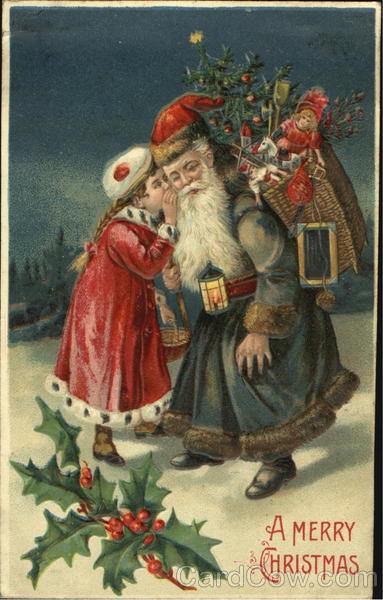 German Santa with Girl Santa Claus
