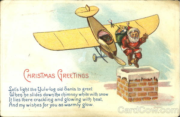 Santa Dropped from Airplane Santa Claus