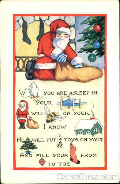 Santa Note with Images Santa Claus