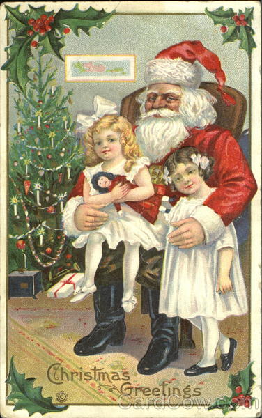 Santa with Girls Santa Claus