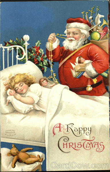 A Happy Christmas Ellen Clapsaddle Santa Claus