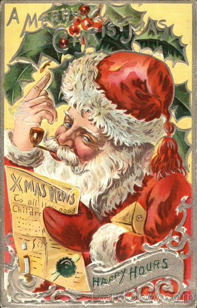 Santa With Pipe Santa Claus