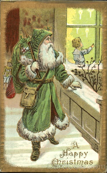 Green Robe Santa Santa Claus