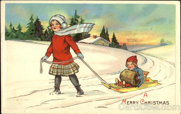 Children Sledding
