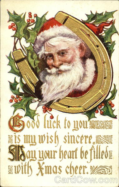 Santa in Horseshoe Santa Claus