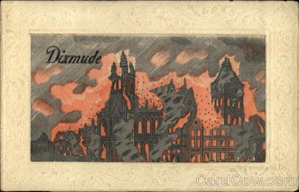 Dixmude France in Flames Woven Silk