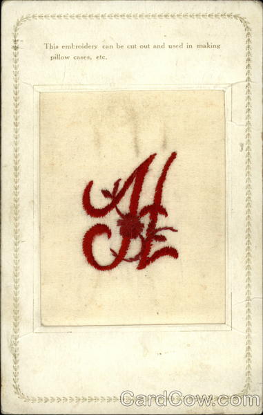 Emboridery - Letter H Embroidered Silk