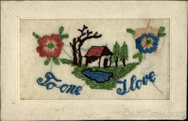 To One I Love Embroidered Silk