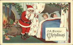 Santa with Children Postcard