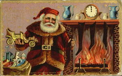 Santa with Toys Postcard