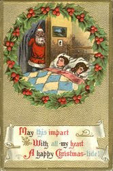 Santa and Children Santa Claus Postcard Postcard