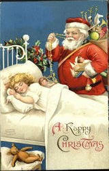 A Happy Christmas Santa Claus Postcard Postcard