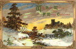 With Best Wishes For A Merry Christmas Postcard Postcard