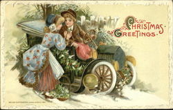 Children in Auto Postcard Postcard