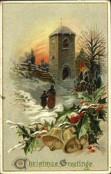 Christmas Greetings Postcard Postcard