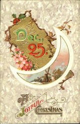 December 25 Joyful Christmas Postcard Postcard