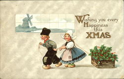 Wishing You A Happiness This Xmas Children Postcard Postcard