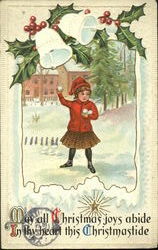 Snowball Fight Children Postcard Postcard