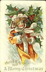 Good Cheer And A Merry Christmas Children Postcard Postcard