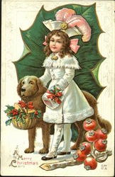 A Merry Christmas Children Postcard Postcard