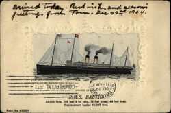 R.M.S. Baltic Woven Silk Postcard Postcard