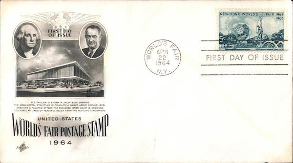 United States World's Fair Postage Stamp 1964 First Day Covers