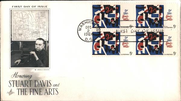 Honoring Stuart Davis and the Fine Arts Block of Stamps
