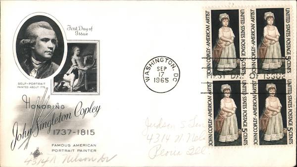 Honoring John Singleton Copley, 1737-1815 Block of Stamps