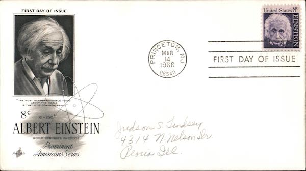 8¢ Albert Einstein Prominent Americans Series First Day Covers