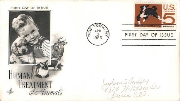 Humane Treatment of Animals First Day Covers